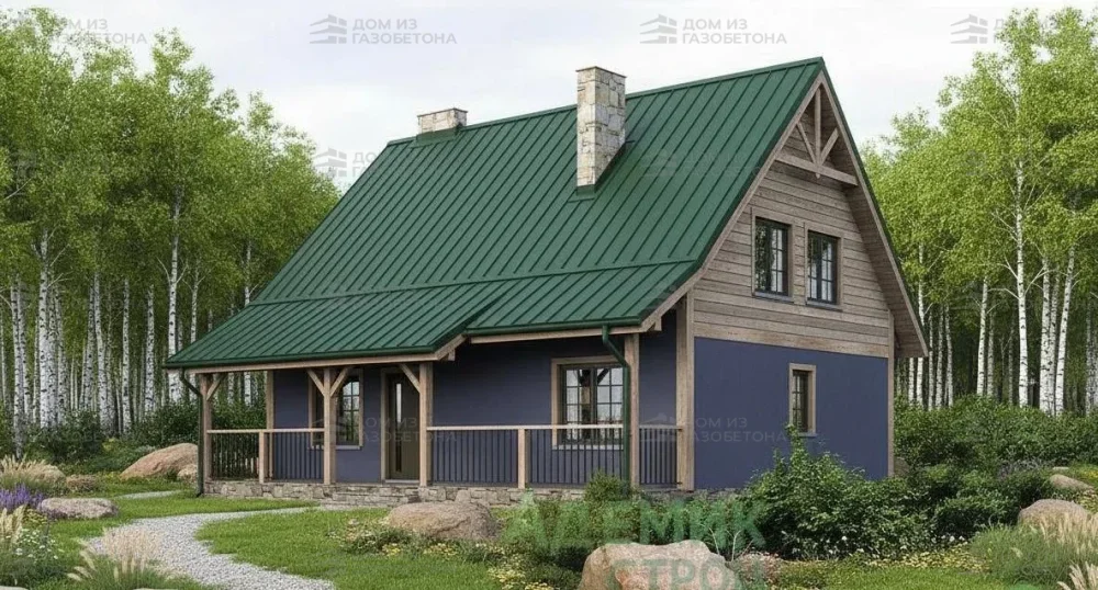 Проект Двухэтажный дом 11 на 10, 124 м2