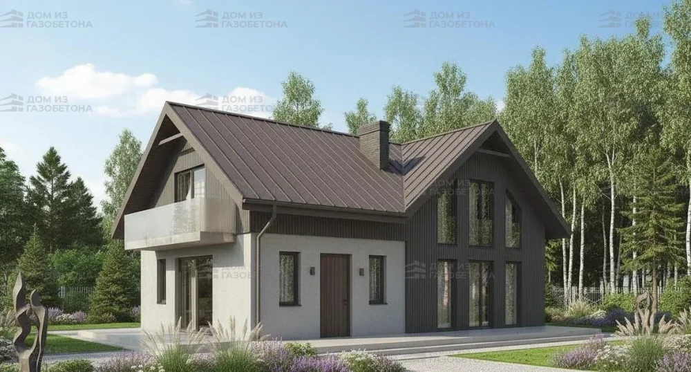 Проект Двухэтажный дом 12 на 12, 168 м2