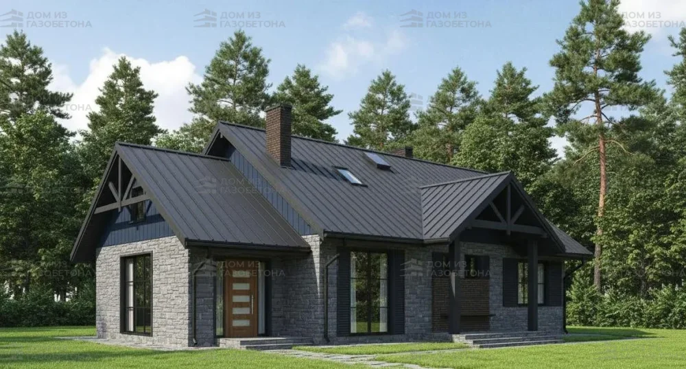 Проект Одноэтажный дом 19 на 11, 93 м2