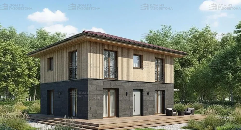 Проект Двухэтажный дом 9 на 10, 121 м2