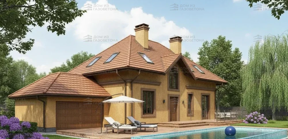 Проект Двухэтажный дом 13 на 10, 151 м2