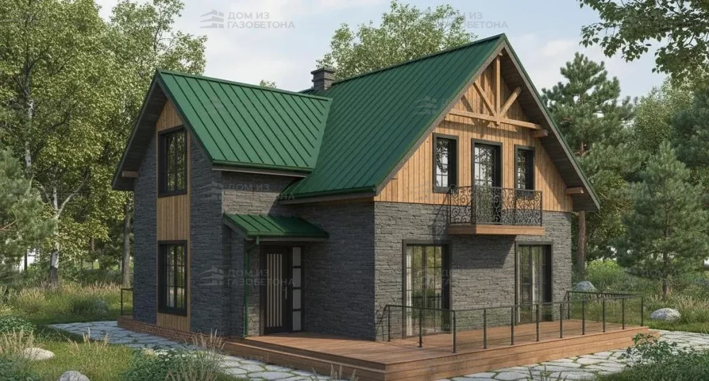 Проект Двухэтажный дом 13 на 9, 183 м2