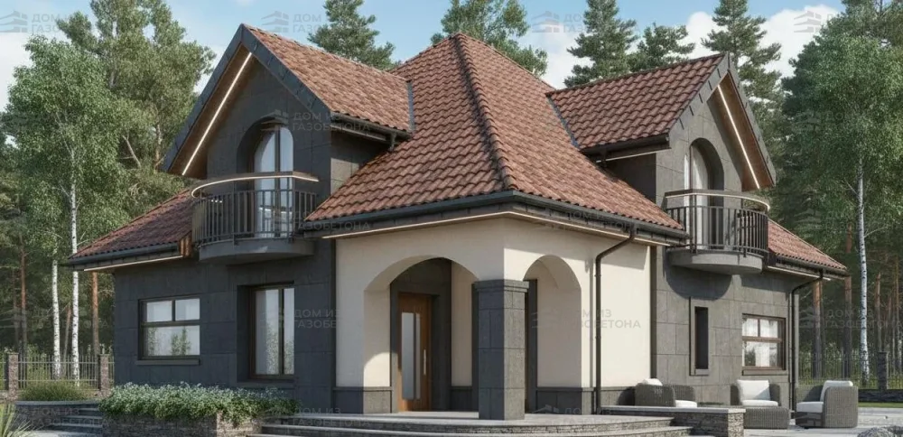 Проект Двухэтажный дом 11 на 14, 163 м2