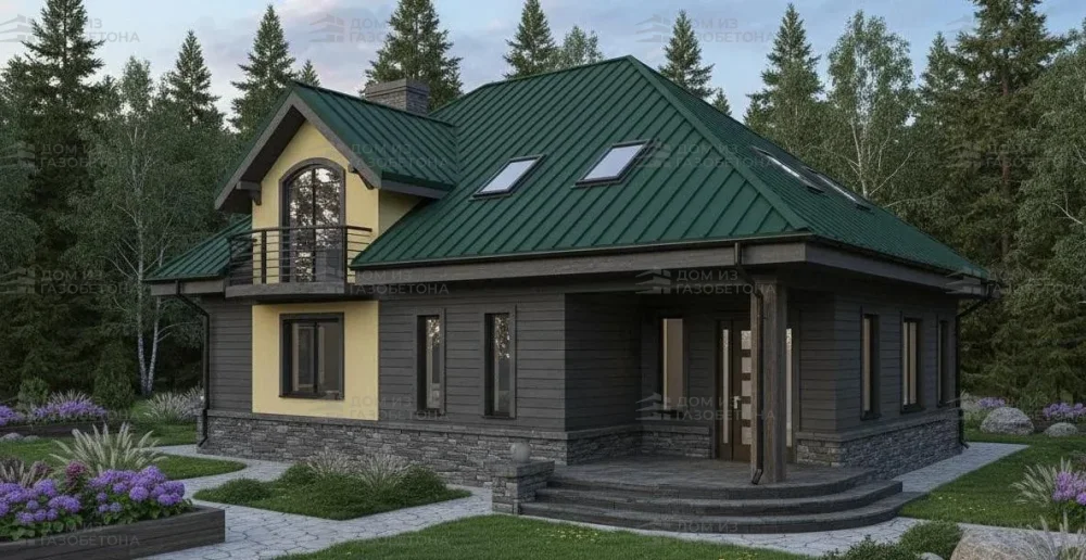 Проект Двухэтажный дом 12 на 14, 198 м2