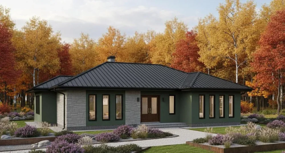 Проект Одноэтажный дом 20 на 18, 202 м2