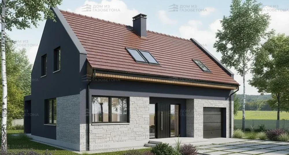 Проект Двухэтажный дом 10 на 12, 136 м2