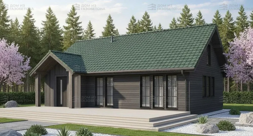 Проект Одноэтажный дом 13 на 10, 109 м2