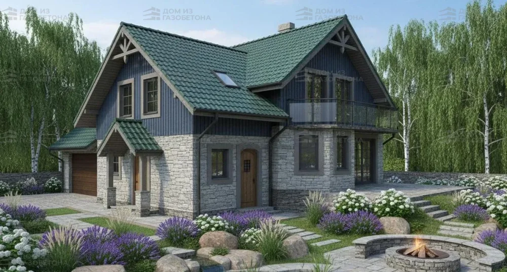 Проект Двухэтажный дом 11 на 11, 172 м2